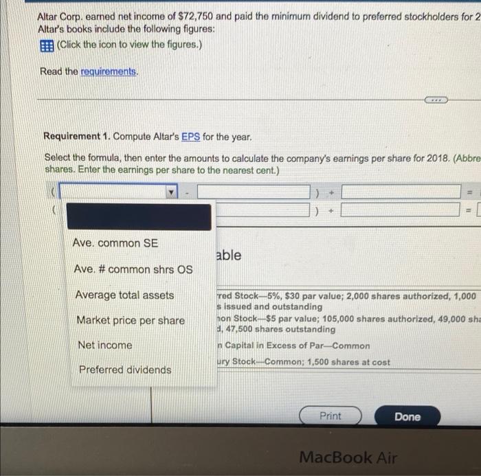 Question 3, E13-37 (similar to) HW Score: 10.01%, 4.18 of 21 points