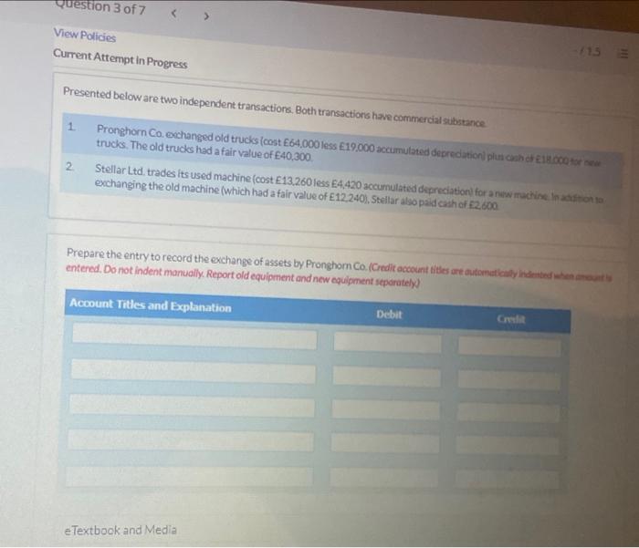 Please answer fast i will thumbs up Question 3 of 7 View