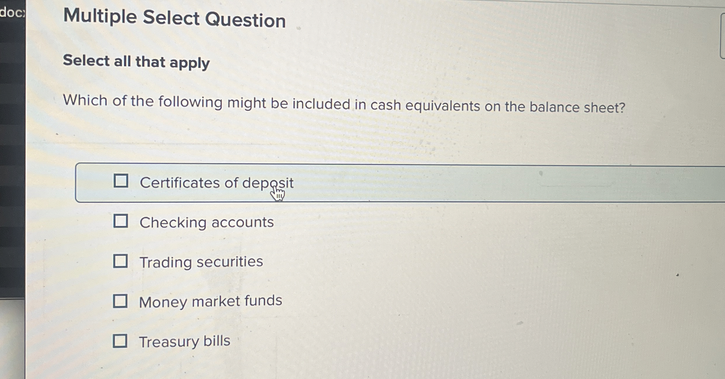  Multiple Select Question Select all that apply Which of the following