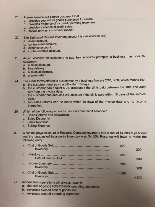  Please help. The option D is gross profit exceeds operating expenses