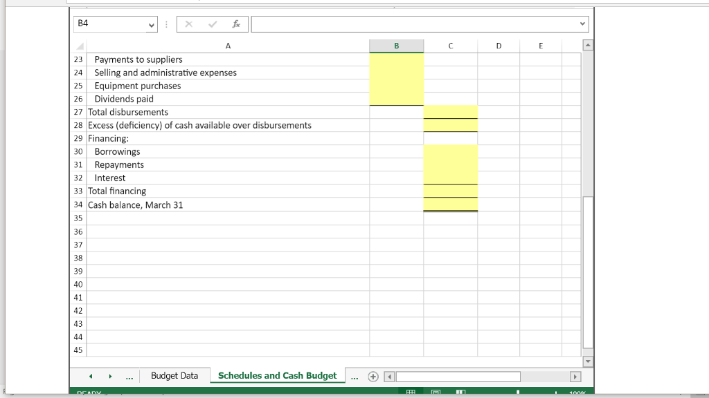 the Excel Simulation and the Excel functions described below to complete the