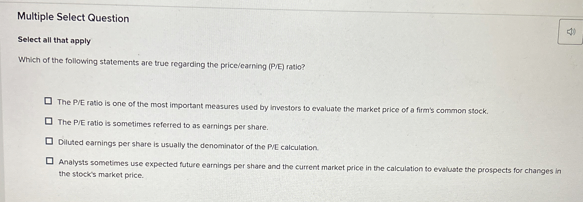  Multiple Select Question Select all that apply Which of the following