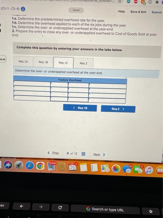 for the year. Indirect labor Rent on factory building Factory utilities Depreciation-Factory
