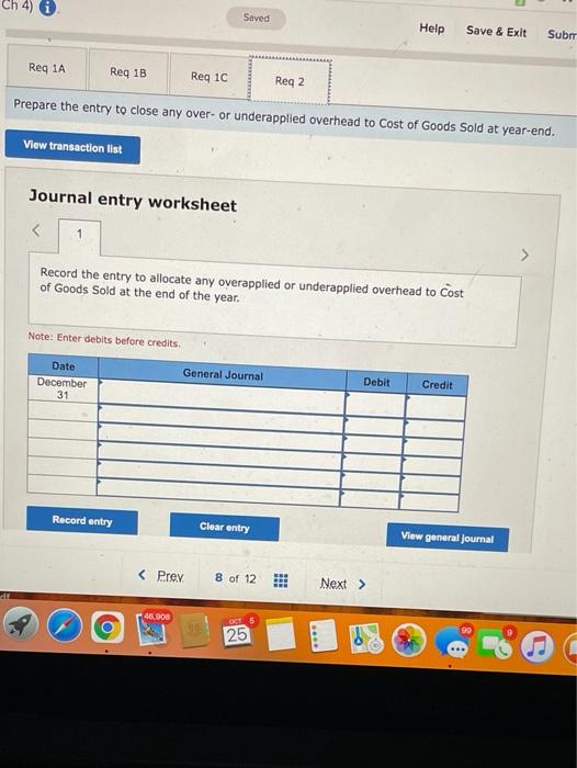 equipment Repairs expense-Factory equipment Indirect materials Total estimated overhead costs $ 559,600
