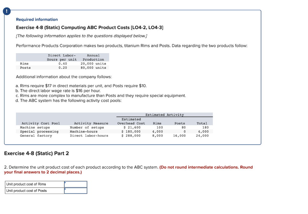 (The following information applies to the questions displayed below. Performance Products Corporation