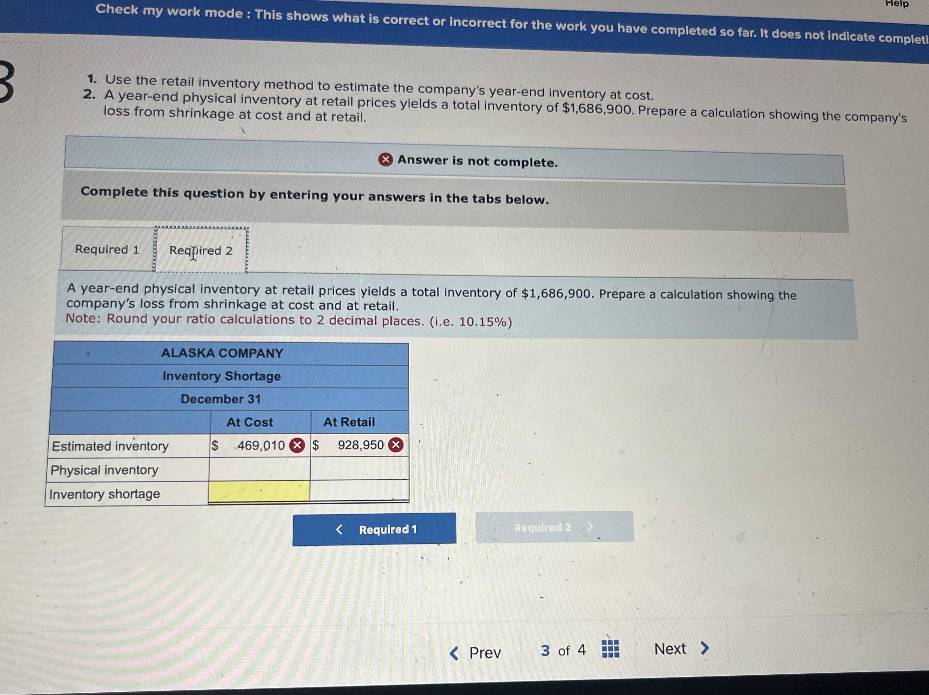  Check my work mode : This shows what is correct or