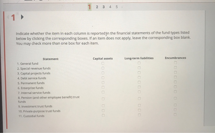  1 2 3 4 5 Indicate whether the item in each