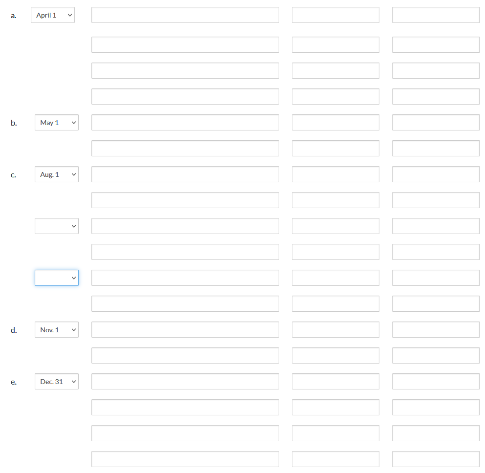 the factor table. Prepare the journal entries related to the event or