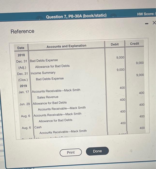  Reference Reference Requirements 1. The T-accounts for Allowance for Bad Debts