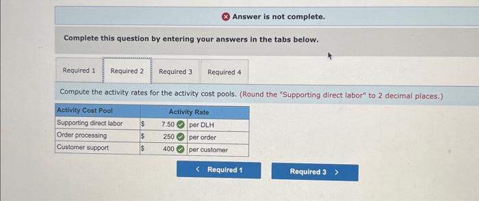 order from Shenzhen Enterprises including customer support costs. (Do not round your