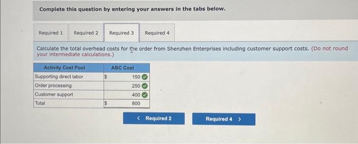 intermediate calculations.) Complete this question by entering your answers in the tabs