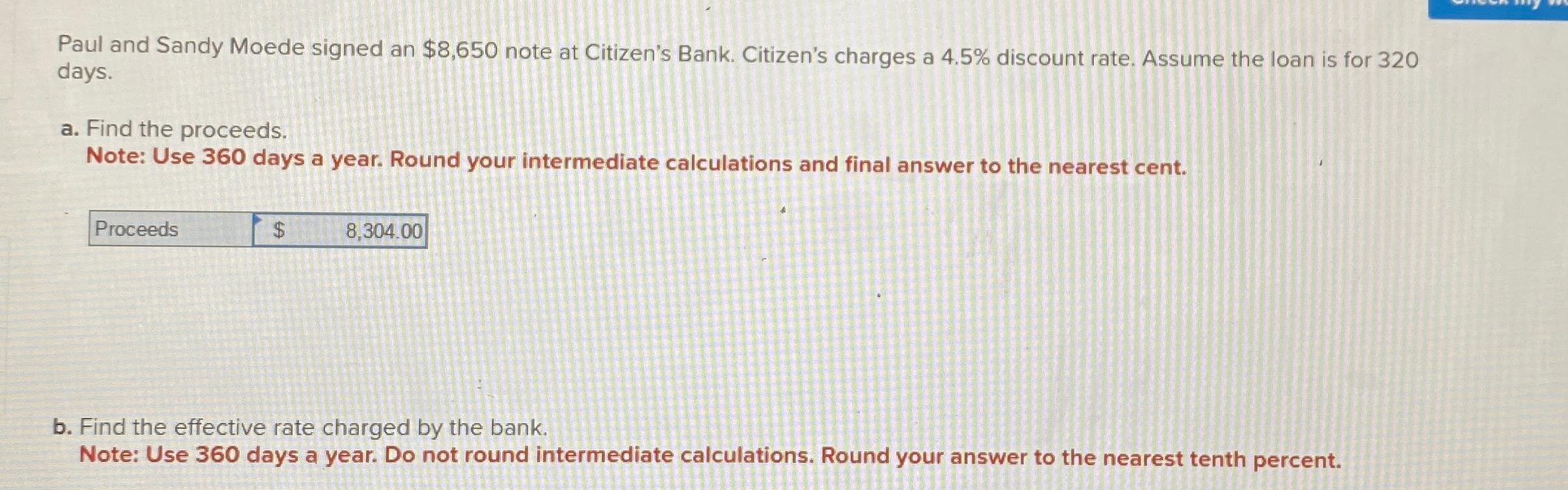  Paul and Sandy Moede signed an $8,650 note at Citizen's Bank.