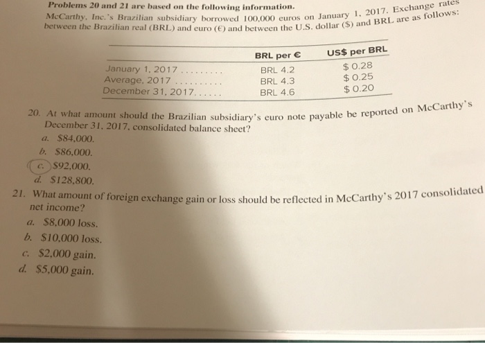  Q21 please Problems 20 and 21 are based on the following
