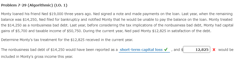 Please could you show me the calculation. Thank you. Problem 7-29