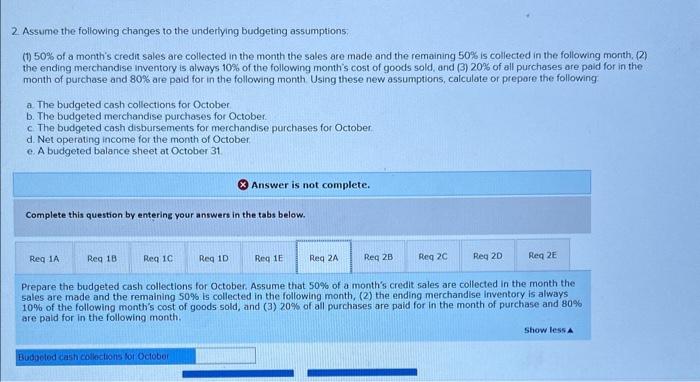 that provided a balance sheet as of September 30 as shown below: