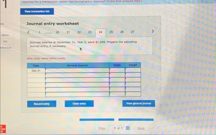 balances. During Year 5, Pacilio Security Services experienced the following transactions: 1.
