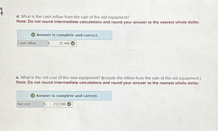 depreciation and can currently be sold for $36,800. A new piece of