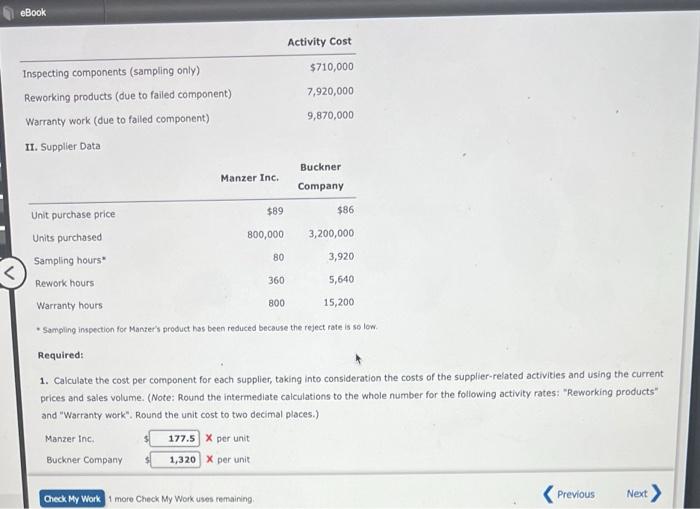 Costing Bowman Company manufactures cooling systems, Bowman produces all the parts necessary