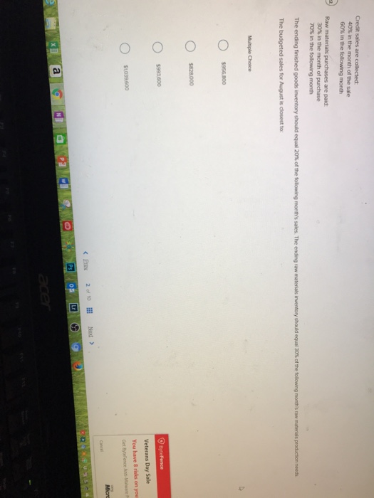 following information to help prepare the master budget for the next four