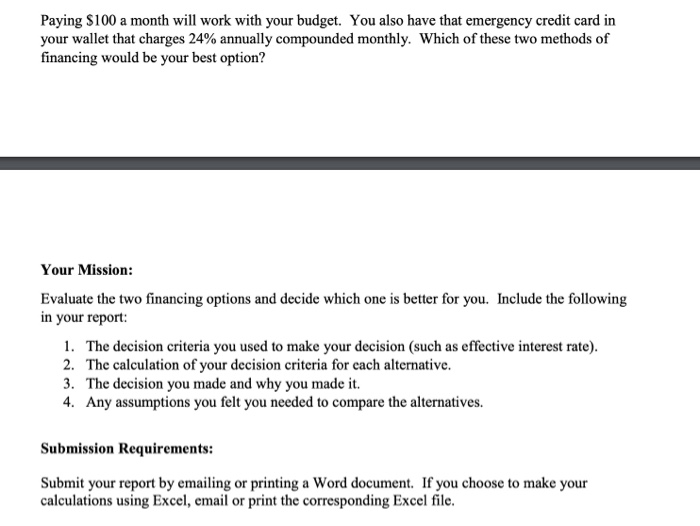 Calculating the internal rate of return of a proposed investment Establishing equivalence