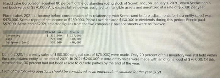help me study and i will give a good rating! Placid Lake