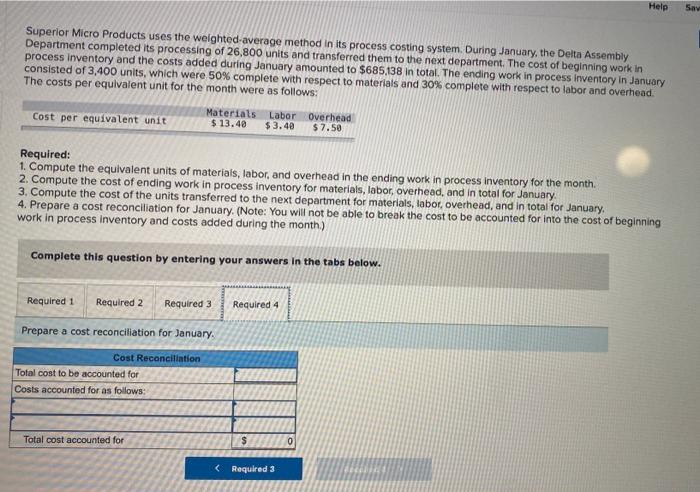 beginning work in process inventory and the costs added during January amounted