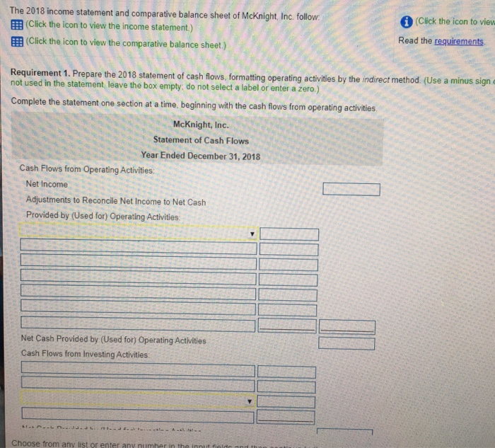formatting operating activities by the indirect method 2. How will what you