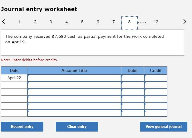 months' rent for office space. lote: Enter debits before credits. Date Account