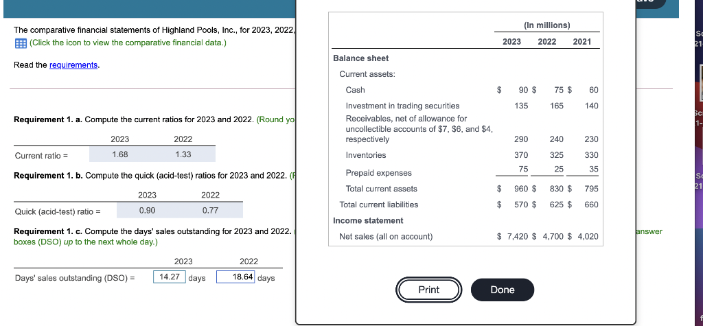  please answer on how to get the dso? (In millions) The