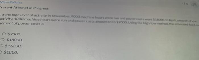  View Policies Current Attempt in Progress At the high level of