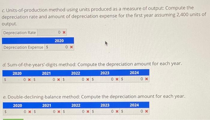 in several methods of depreciating a fixed asset, the following data are