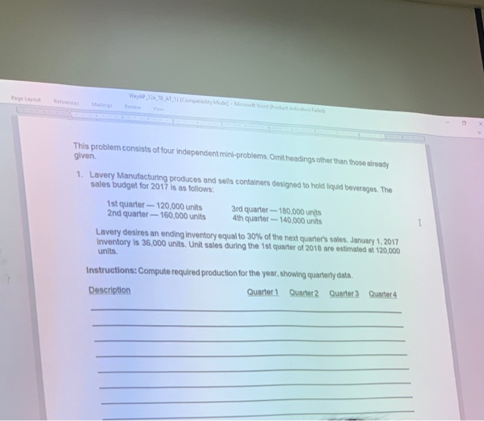  We 2 BAT:12Cam Mode) Microsoft Word Doductie This problem consists of