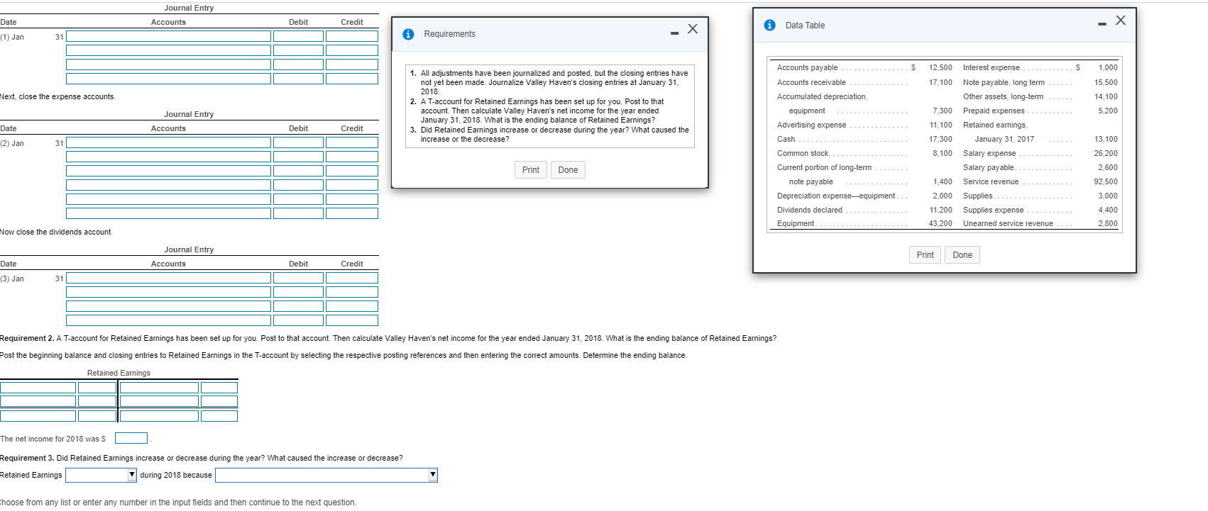 Journal Entry Accounts Debit Credit Data Table - X Date (1)