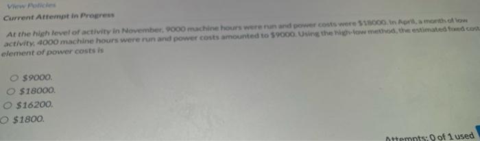  Current Attempt in Progress At the high level of activity in