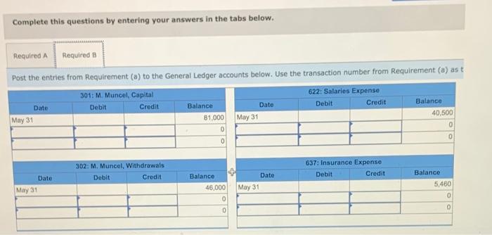 M. Muncel, Withdrawals Account Number 302 Insurance Expende Account Number Date PR