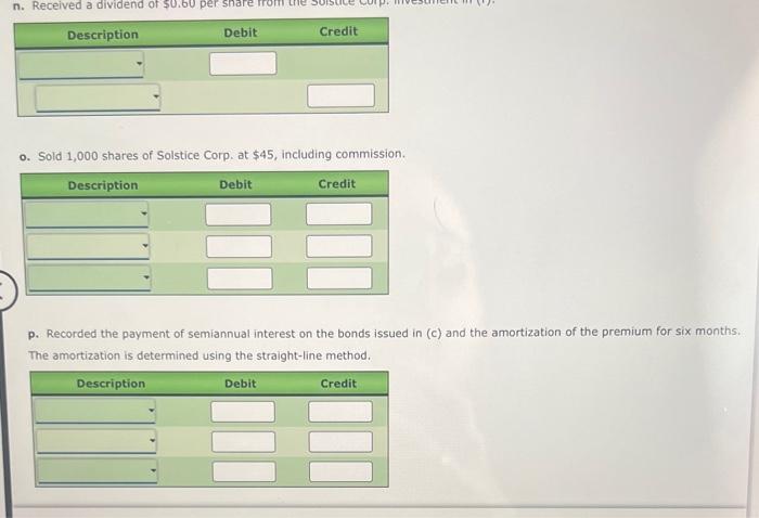 Inc. during the fiscal year ended December 31, 20Y2, were as follows: