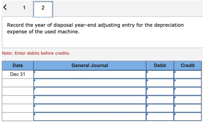 a used machine for $192,000 cash on January 2. On January 3,