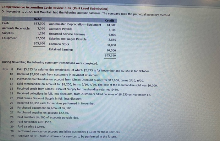 3. Depreciation for the month is $375. $975 of services related to