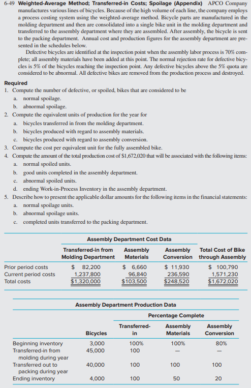 Please solve the question using excel and please show steps 6-49 Weighted-Average