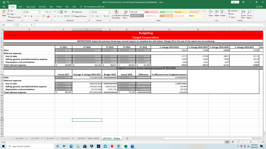 the charts I have all ready completed. BUS30_Comprehensive Francial Analysts Calculations Student