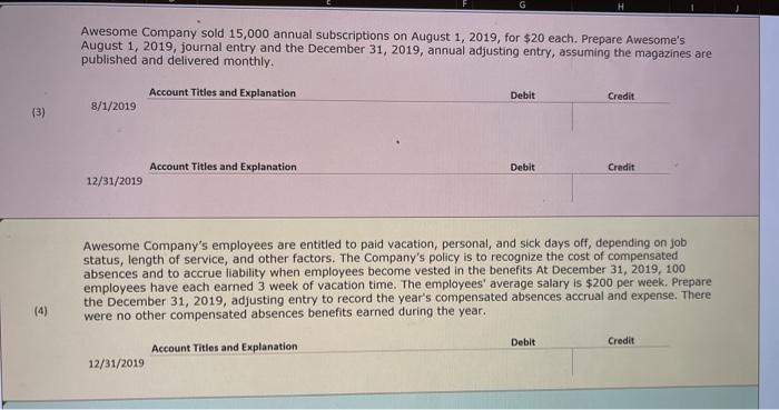 Using the completed journal entries, record the adjusting debits and credits to