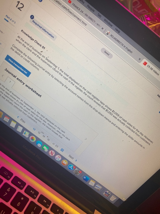  Cation.com/flow/connect.html Stks People Tab Window Help FRANCE 24 - EN DIRECT