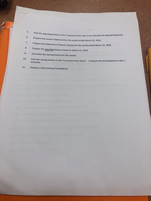 March 1,2018. During March 2018 the following transactions occurred Silver Delivery Service