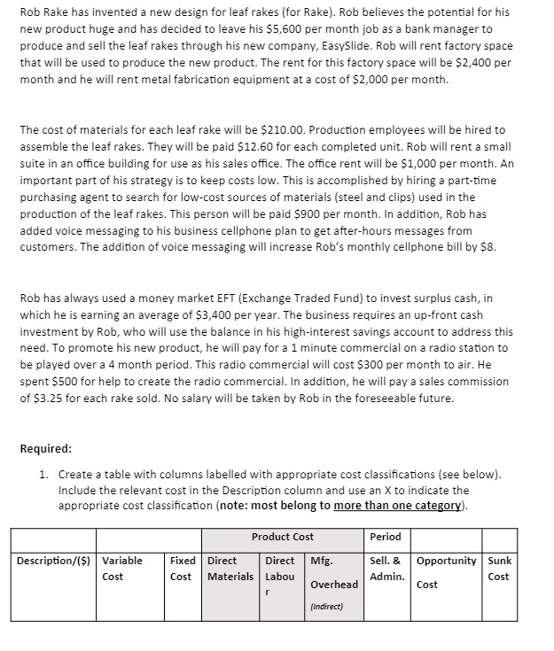  Rob Rake has invented a new design for leaf rakes (for