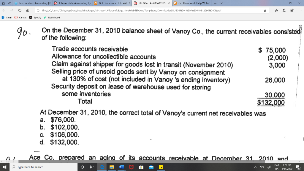 Email Intermediate Accounting IC Intermediate Accounting by C Get Homework Help