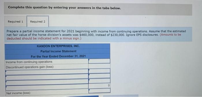 and sells horses. Both divisions are considered separate components as defined by