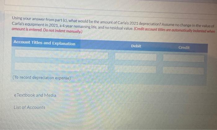 under IFRS Carla's ledger shows Equipment 800,000 and Accumulated Depreciation-Equipment 160,000 Independent