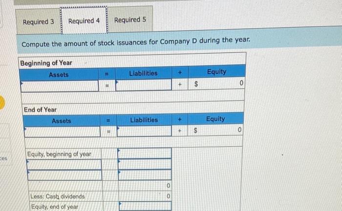 information is from flve separate companies. 3. Compute the amount of assets