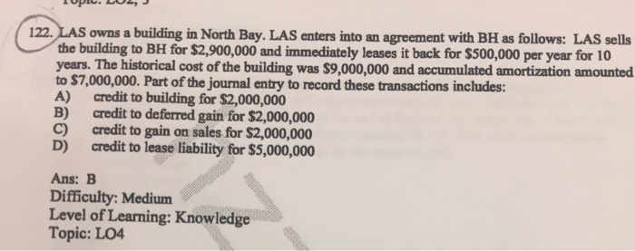 to LES which cost the lessor $8,000. The terms of the lease