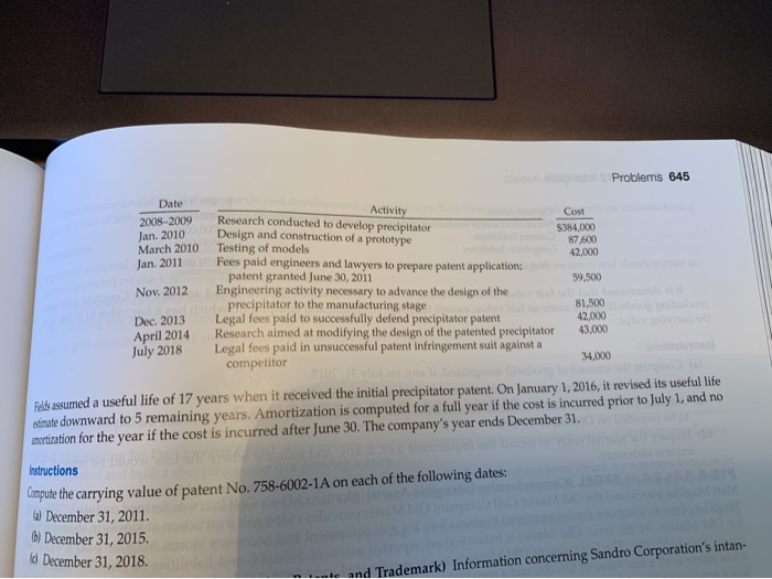  Problems 645 Date 2008-2009 lan 2010 March 2010 Jan. 2011 Nov.